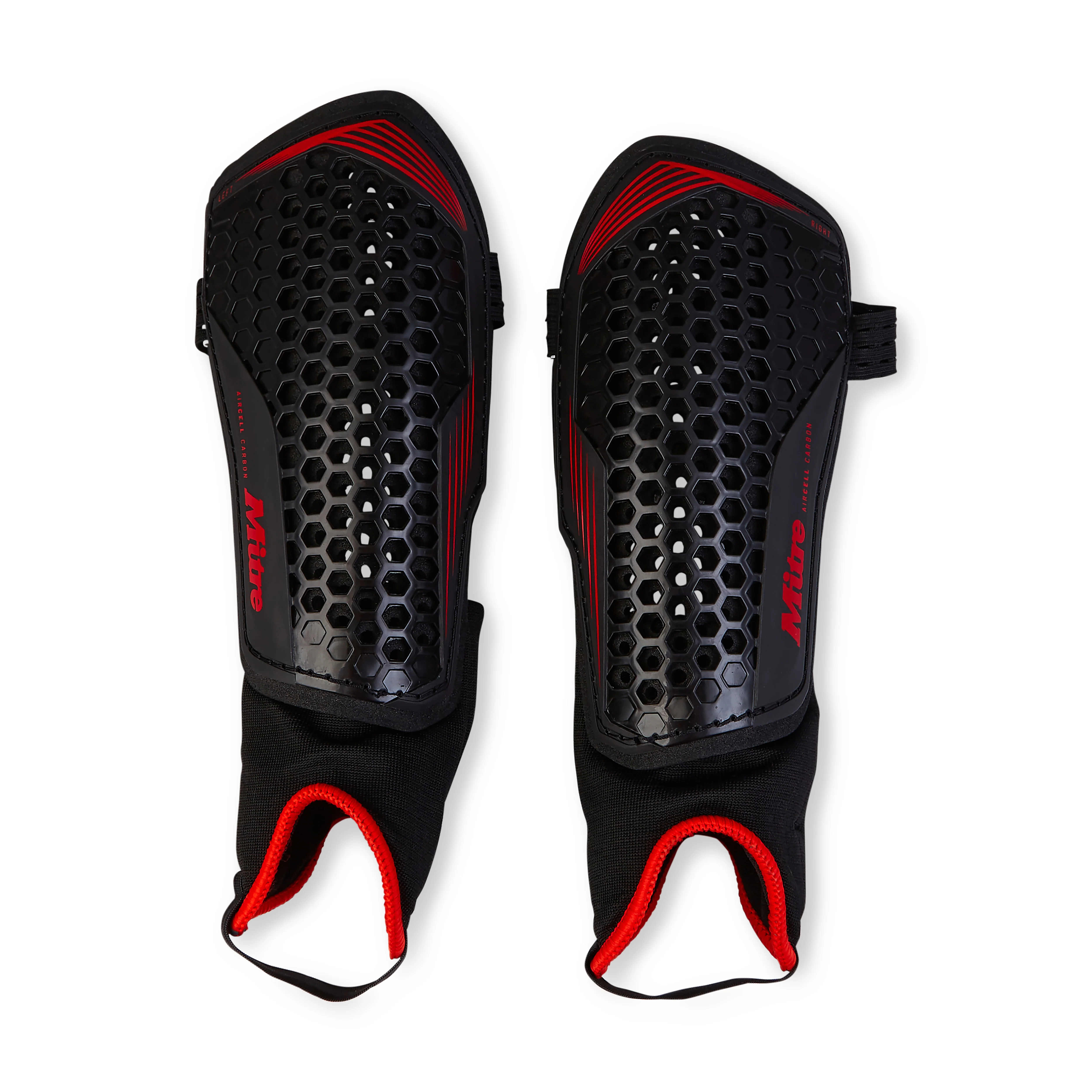 Aircell Carbon Shinguards Black/Red