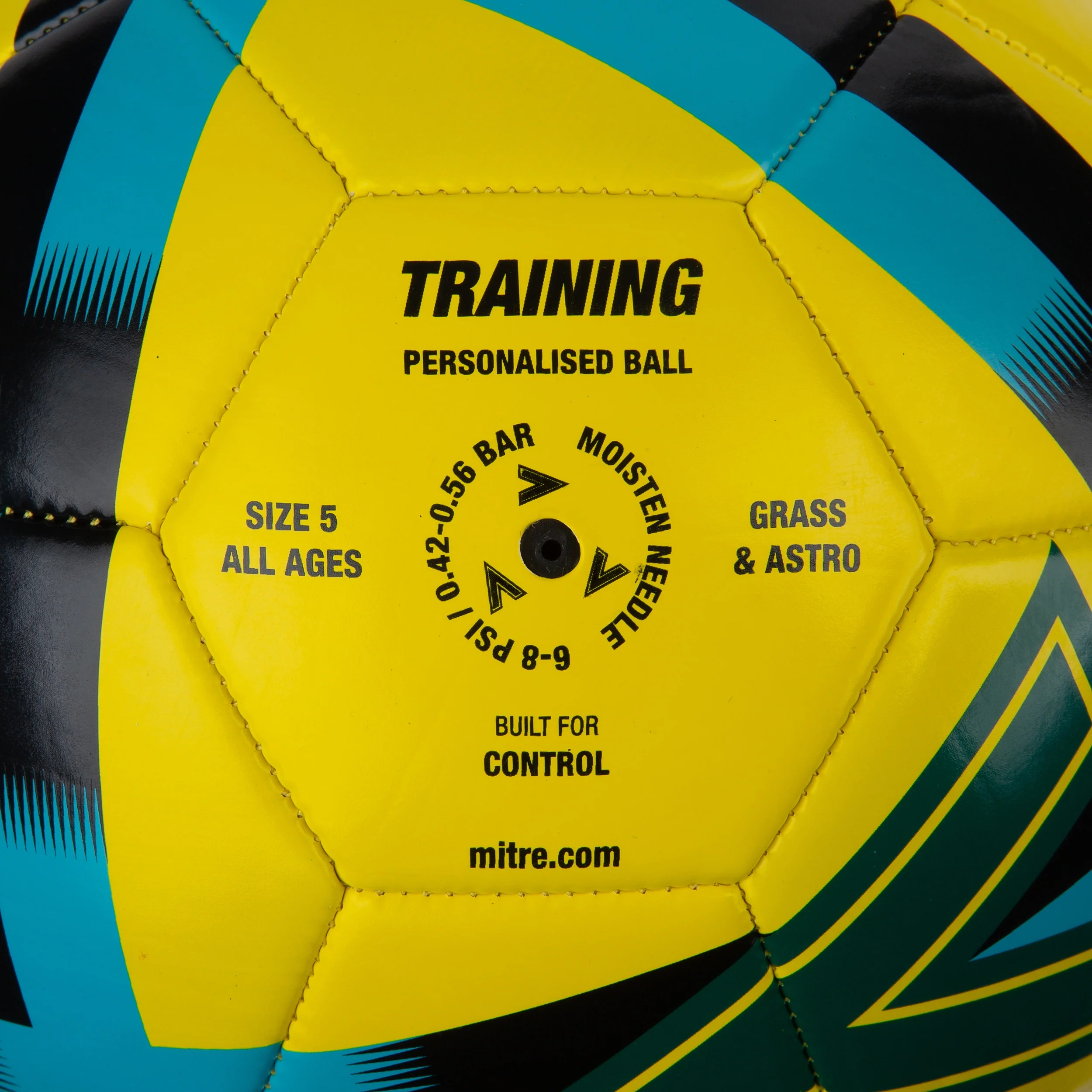 Personalised Football Yellow/Blue - Image 4