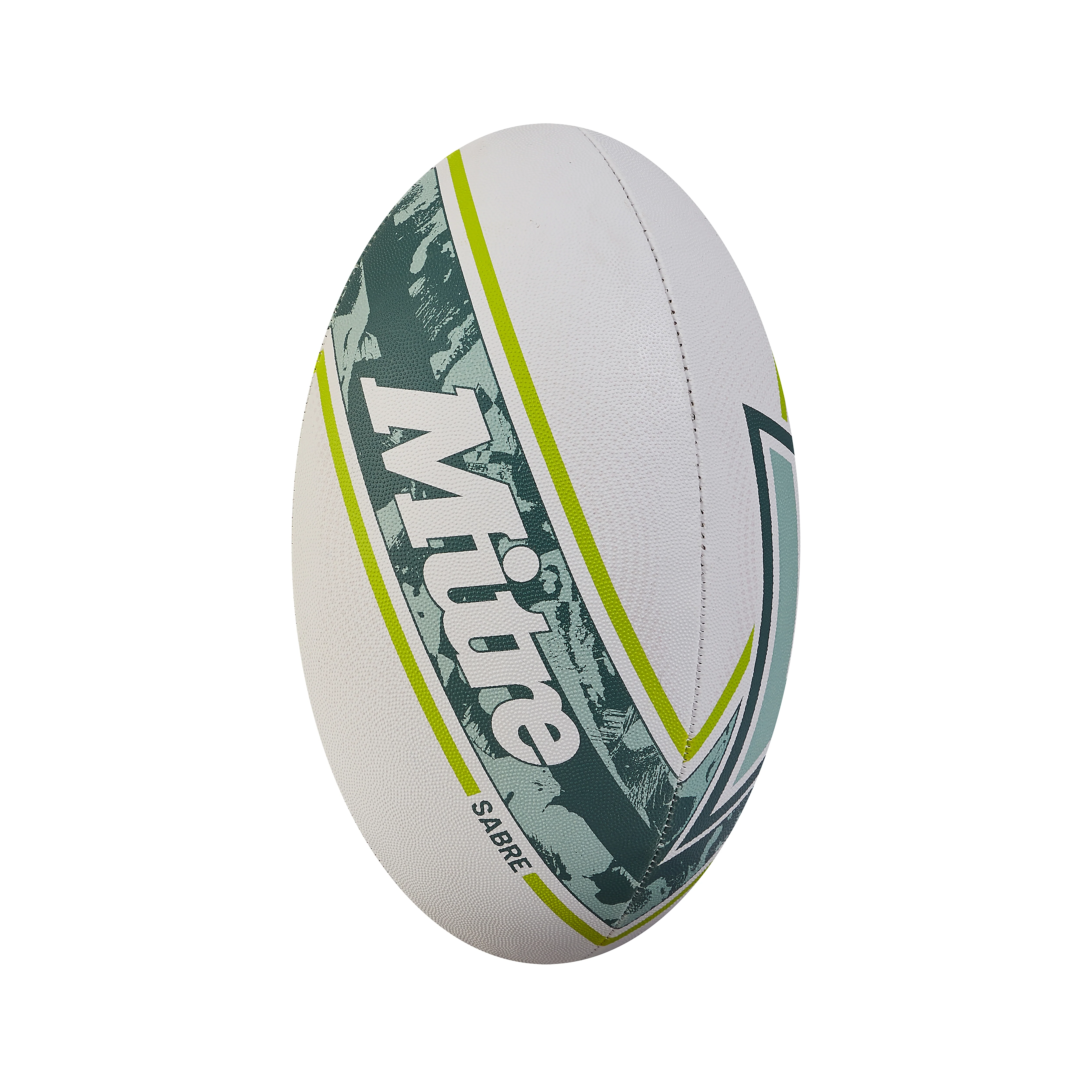 Sabre Rugby Ball White/LtGreen - Image 2