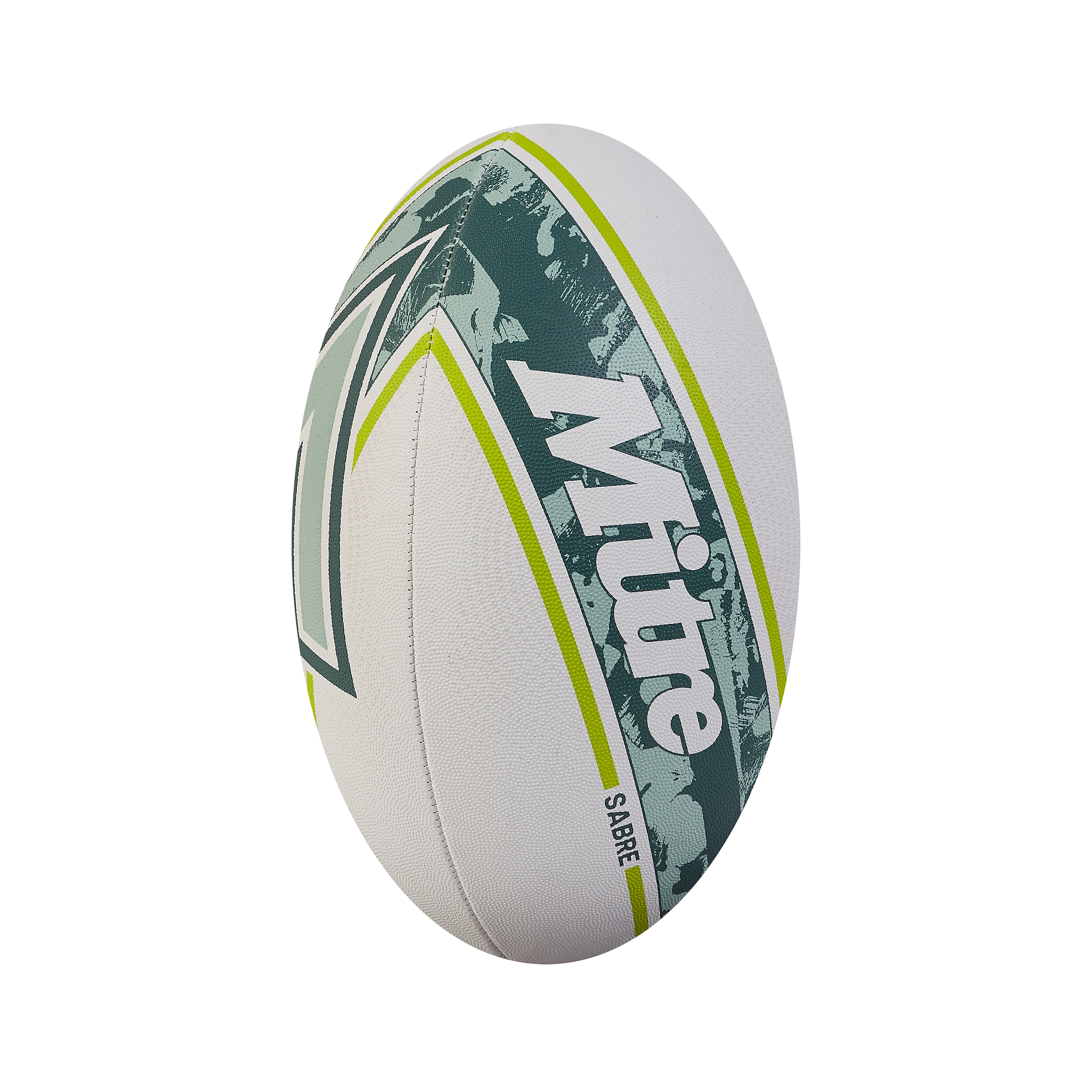 Sabre Rugby Ball White/LtGreen - Image 3
